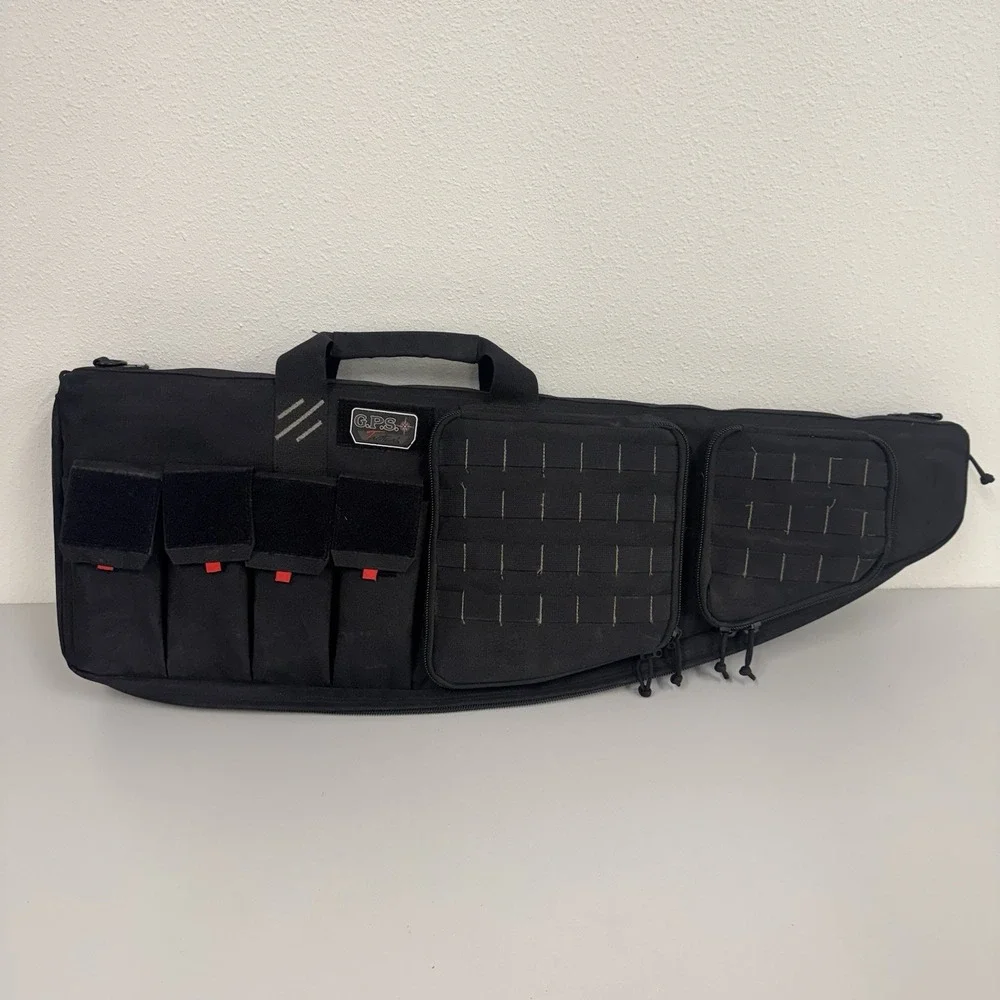 GPS Tactical Case with External Handgun Case Black 35 in.